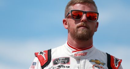 INDIANAPOLIS, INDIANA - AUGUST 14: Justin Allgaier, driver of the #7 BRANDT Chevrolet, waits on the grid prior to the NASCAR Xfinity Series Pennzoil 150 at the Brickyard at Indianapolis Motor Speedway on August 14, 2021 in Indianapolis, Indiana. (Photo by Sean Gardner/Getty Images) | Getty Images