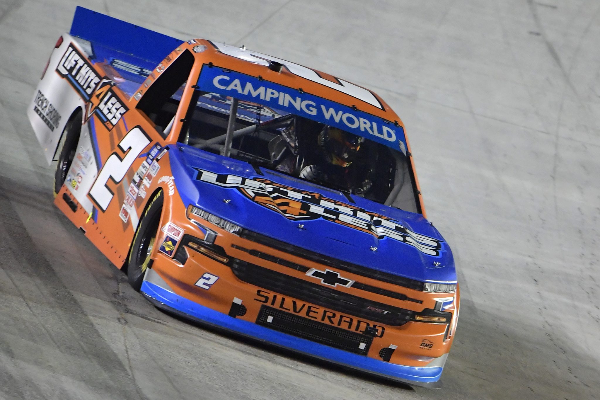 BRISTOL, TENNESSEE - SEPTEMBER 16: Sheldon Creed, driver of the #2 Liftkits4less.com Chevrolet, drives during the NASCAR Camping World Truck Series UNOH 200 presented by Ohio Logistics at Bristol Motor Speedway on September 16, 2021 in Bristol, Tennessee. (Photo by Logan Riely/Getty Images) | Getty Images