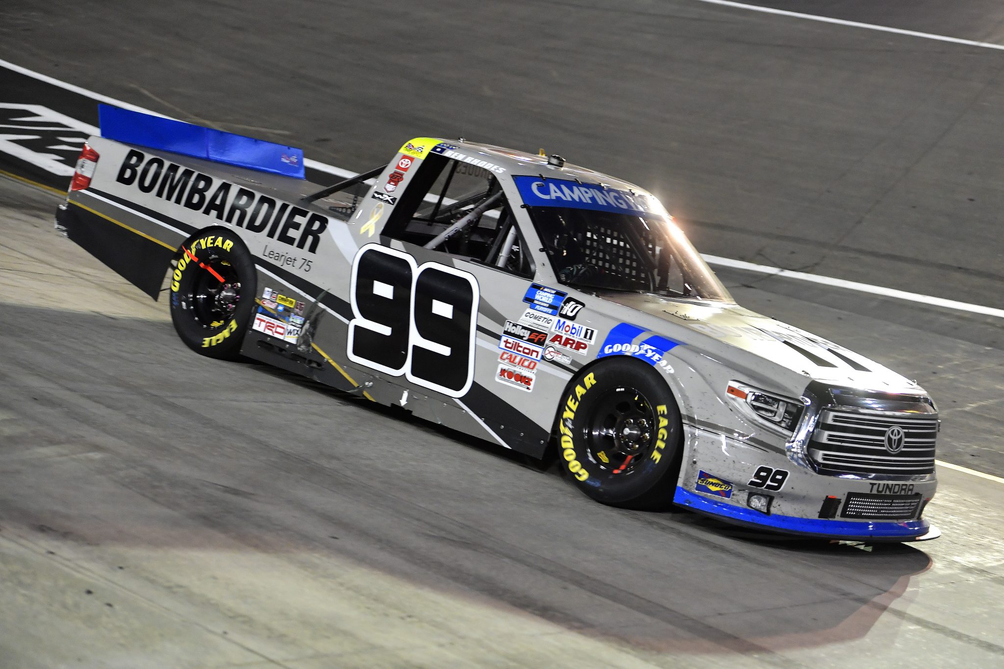 BRISTOL, TENNESSEE - SEPTEMBER 16: Ben Rhodes, driver of the #99 Bombardier LearJet 75 Toyota, drives during the NASCAR Camping World Truck Series UNOH 200 presented by Ohio Logistics at Bristol Motor Speedway on September 16, 2021 in Bristol, Tennessee. (Photo by Logan Riely/Getty Images) | Getty Images
