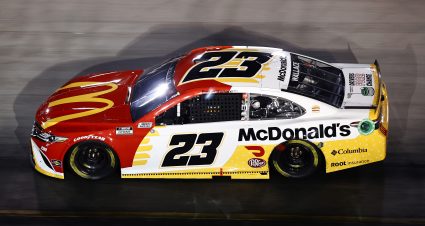 BRISTOL, TENNESSEE - SEPTEMBER 18: Bubba Wallace, driver of the #23 McDonald's Toyota, drives during the NASCAR Cup Series Bass Pro Shops Night Race at Bristol Motor Speedway on September 18, 2021 in Bristol, Tennessee. (Photo by Jared C. Tilton/Getty Images) | Getty Images