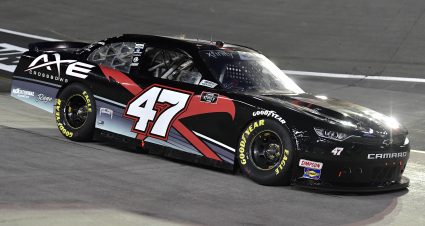 BRISTOL, TENNESSEE - SEPTEMBER 17: Kyle Weatherman, driver of the #47 Axe Crossbows Chevrolet, drives  during the NASCAR Xfinity Series Food City 300 at Bristol Motor Speedway on September 17, 2021 in Bristol, Tennessee. (Photo by Logan Riely/Getty Images) | Getty Images