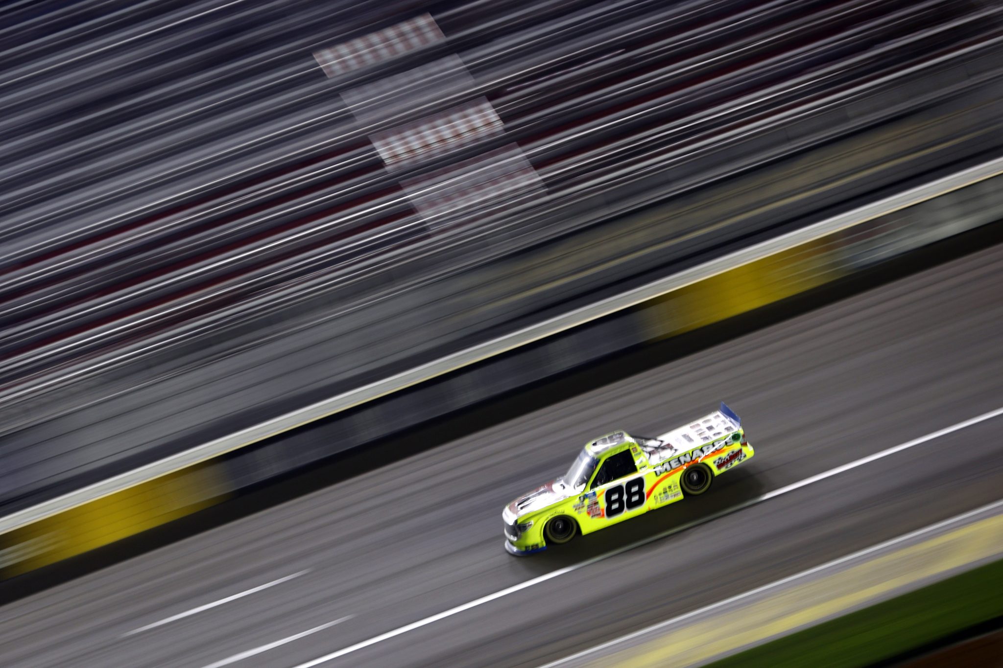 LAS VEGAS, NEVADA - SEPTEMBER 24: Matt Crafton, driver of the #88 Jack Links/Menards Toyota, drives during the NASCAR Camping World Truck Series Victoria's Voice Foundation 200 presented by Westgate Resorts at Las Vegas Motor Speedway on September 24, 2021 in Las Vegas, Nevada. (Photo by Steph Chambers/Getty Images) | Getty Images