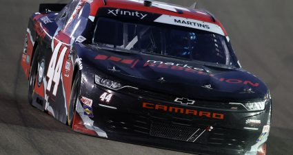 LAS VEGAS, NEVADA - SEPTEMBER 25: Tommy Joe Martins, driver of the #44 Market Rebellion Chevrolet, drives during the NASCAR Xfinity Series Alsco Uniforms 302 at Las Vegas Motor Speedway on September 25, 2021 in Las Vegas, Nevada. (Photo by Steph Chambers/Getty Images) | Getty Images