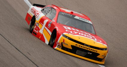 KANSAS CITY, KANSAS - OCTOBER 23: Michael Annett, driver of the #1 Pilot Flying J Chevrolet, drives during the NASCAR Xfinity Series Kansas Lottery 300 at Kansas Speedway on October 23, 2021 in Kansas City, Kansas. (Photo by Meg Oliphant/Getty Images) | Getty Images