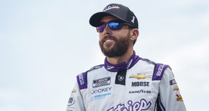 LAS VEGAS, NEVADA - OCTOBER 16: Ross Chastain, driver of the #1 Tootsies Orchid Lounge Chevrolet, walks onstage during driver intros prior to the NASCAR Cup Series South Point 400 at Las Vegas Motor Speedway on October 16, 2022 in Las Vegas, Nevada. (Photo by Sean Gardner/Getty Images) | Getty Images