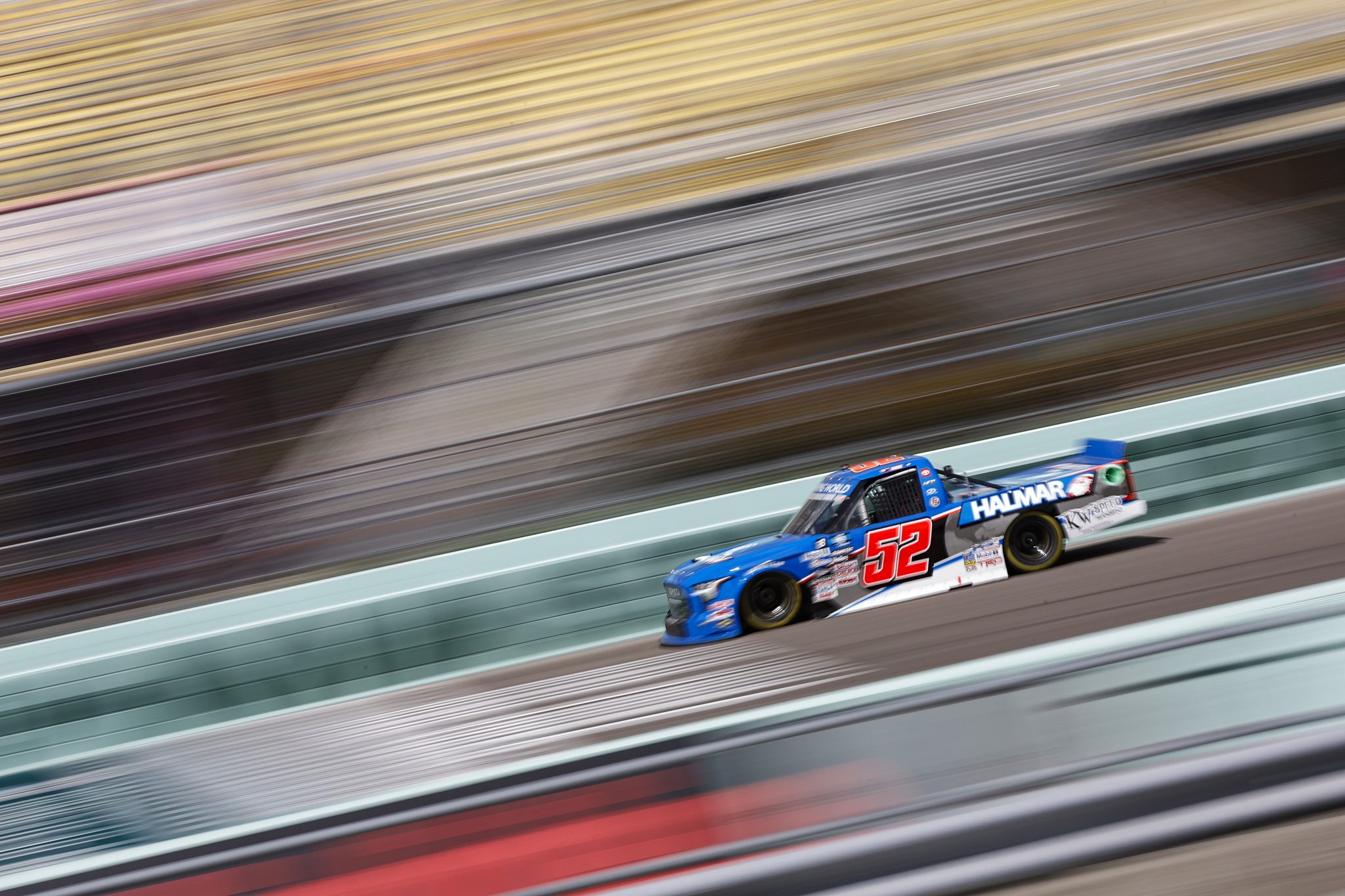 HOMESTEAD, FLORIDA - OCTOBER 22: Stewart Friesen, driver of the #52 Halmar International Toyota, drives during the NASCAR Camping World Truck Series Baptist Health 200 at Homestead-Miami Speedway on October 22, 2022 in Homestead, Florida. (Photo by Sean Gardner/Getty Images) | Getty Images