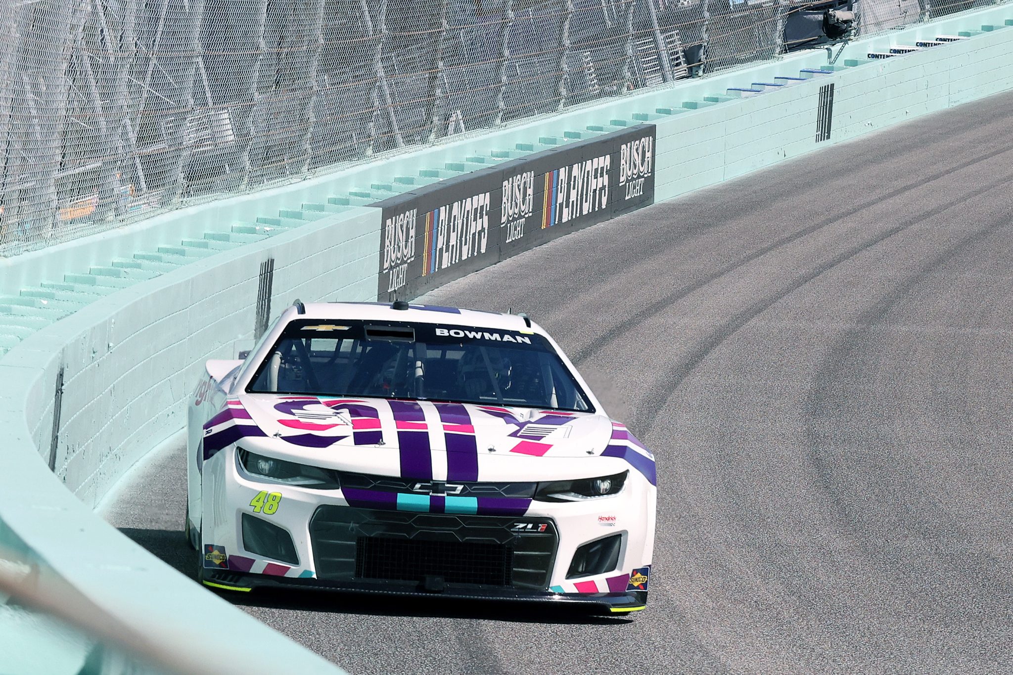 HOMESTEAD, FLORIDA - OCTOBER 22: Noah Gragson, driver of the #48 Ally Chevrolet, drives during practice for the NASCAR Cup Series Dixie Vodka 400 at Homestead-Miami Speedway on October 22, 2022 in Homestead, Florida. (Photo by Jared East/Getty Images) | Getty Images