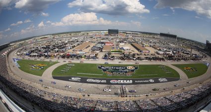 FORT WORTH, TEXAS - SEPTEMBER 25: A general view of racing during the NASCAR Cup Series Auto Trader EchoPark Automotive 500 at Texas Motor Speedway on September 25, 2022 in Fort Worth, Texas. (Photo by James Gilbert/Getty Images) | Getty Images