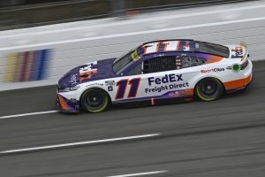 MARTINSVILLE, VIRGINIA - OCTOBER 30: Denny Hamlin, driver of the #11 FedEx Freight Direct Toyota, drives during the NASCAR Cup Series Xfinity 500 at Martinsville Speedway on October 30, 2022 in Martinsville, Virginia. (Photo by Eakin Howard/Getty Images) | Getty Images