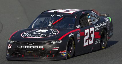 CONCORD, NORTH CAROLINA - OCTOBER 08: Anthony Alfredo, driver of the #23 Death Wish Coffee Chevrolet, drives during practice for the NASCAR Xfinity Series Drive for the Cure 250 presented by BlueCross BlueShield of North Carolina at Charlotte Motor Speedway on October 08, 2022 in Concord, North Carolina. (Photo by Mike Mulholland/Getty Images) | Getty Images