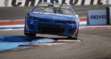 CONCORD, NORTH CAROLINA - OCTOBER 09: Kyle Larson, driver of the #5 HendrickCars.com Chevrolet, drives during the NASCAR Cup Series Bank of America Roval 400 at Charlotte Motor Speedway on October 09, 2022 in Concord, North Carolina. (Photo by Jared C. Tilton/Getty Images) | Getty Images