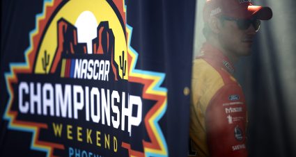 AVONDALE, ARIZONA - NOVEMBER 06: Joey Logano, driver of the #22 Shell Pennzoil Ford, waits backstage during pre-race ceremonies prior to the NASCAR Cup Series Championship at Phoenix Raceway on November 06, 2022 in Avondale, Arizona. (Photo by Chris Graythen/Getty Images) | Getty Images