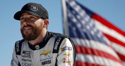 AVONDALE, ARIZONA - NOVEMBER 06: Ross Chastain, driver of the #1 Worldwide Express/Advent Health Chevrolet, makes his parade lap during pre-race ceremonies prior to the NASCAR Cup Series Championship at Phoenix Raceway on November 06, 2022 in Avondale, Arizona. (Photo by Chris Graythen/Getty Images) | Getty Images