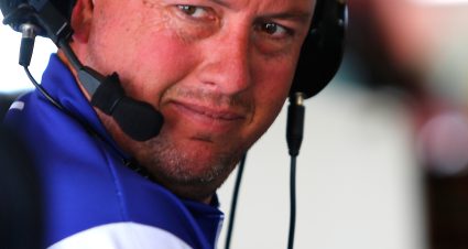 SONOMA, CA - JUNE 26:  Brian Pattie, Crew Chief of the #55 Aaron's Dream Machine Toyota, stands in the garage area during practice for the NASCAR Sprint Cup Series Toyota/Save Mart 350 at Sonoma Raceway on June 26, 2015 in Sonoma, California.  (Photo by Jerry Markland/Getty Images) | Getty Images