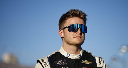 LAS VEGAS, NEVADA - OCTOBER 14: Stefan Parsons, driver of the #45 Sokal Digital Advertising Chevrolet, waits on the grid during practice for the NASCAR Xfinity Series Alsco Uniforms 302 at Las Vegas Motor Speedway on October 14, 2022 in Las Vegas, Nevada. (Photo by Sean Gardner/Getty Images) | Getty Images