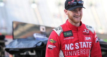 BRISTOL, TN - APRIL 14:  Harrison Rhodes, driver of the #51 Industrial Construction Experts Inc. Chevrolet, stands by his car during practice for the Monster Energy NASCAR Cup Series Food City 500 at Bristol Motor Speedway on April 14, 2018 in Bristol, Tennessee.  (Photo by Jerry Markland/Getty Images) | Getty Images