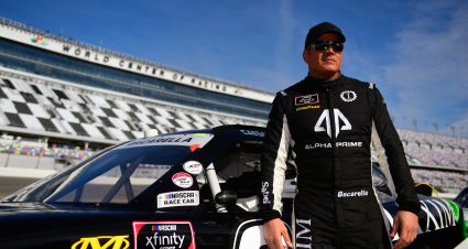 DAYTONA BEACH, FL - FEBRUARY 16:  Caesar Bacarella, driver of the #90 Alpha Prine/MAXIM Chevrolet, stands on the grid during qualifying for the NASCAR Xfinity Series NASCAR Racing Experience 300 at Daytona International Speedway on February 16, 2019 in Daytona Beach, Florida.  (Photo by Jared C. Tilton/Getty Images) | Getty Images