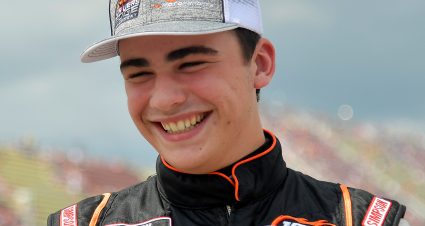 BROOKLYN, MICHIGAN - AUGUST 21:  Sam Mayer, driver of the #8 QPS Employment Group Chevrolet, laughs on the grid prior to the NASCAR Xfinity Series New Holland 250 at Michigan International Speedway on August 21, 2021 in Brooklyn, Michigan. (Photo by Logan Riely/Getty Images) | Getty Images
