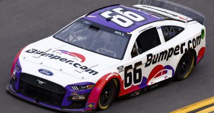 DAYTONA BEACH, FLORIDA - FEBRUARY 15: Timmy Hill, driver of the #66 Bumper.com Ford, drives during practice for the NASCAR Cup Series 64th Annual Daytona 500 at Daytona International Speedway on February 15, 2022 in Daytona Beach, Florida. (Photo by Jared C. Tilton/Getty Images) | Getty Images