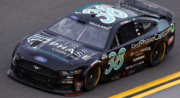 DAYTONA BEACH, FLORIDA - FEBRUARY 15: Todd Gilliland, driver of the #38 First Phase Credit Card Ford, drives during practice for the NASCAR Cup Series 64th Annual Daytona 500 at Daytona International Speedway on February 15, 2022 in Daytona Beach, Florida. (Photo by Jared C. Tilton/Getty Images) | Getty Images
