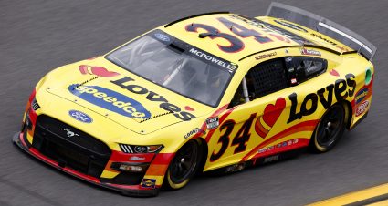 Michael McDowell’s 2022 #34 Love’s Travel Stops Ford paint scheme.