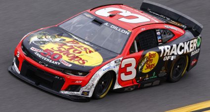 DAYTONA BEACH, FLORIDA - FEBRUARY 15: Austin Dillon, driver of the #3 Bass Pro Shops/Tracker Off Road Chevrolet, drives during practice for the NASCAR Cup Series 64th Annual Daytona 500 at Daytona International Speedway on February 15, 2022 in Daytona Beach, Florida. (Photo by Jared C. Tilton/Getty Images) | Getty Images