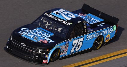 DAYTONA BEACH, FLORIDA - FEBRUARY 17: Parker Kligerman, driver of the #75 Food Country USA Chevrolet, drives during practice for the NASCAR Camping World Truck Series NextEra Energy 250 at Daytona International Speedway on February 17, 2022 in Daytona Beach, Florida. (Photo by Jared C. Tilton/Getty Images) | Getty Images