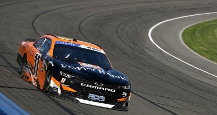 FONTANA, CALIFORNIA - FEBRUARY 26: Daniel Hemric, driver of the #11 Poppy Bank Chevrolet, drives during qualifying for the NASCAR Xfinity Series Production Alliance 300 at Auto Club Speedway on February 26, 2022 in Fontana, California. (Photo by Meg Oliphant/Getty Images) | Getty Images