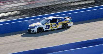FONTANA, CALIFORNIA - FEBRUARY 27: Chase Elliott, driver of the #9 NAPA Auto Parts Chevrolet, drives during the NASCAR Cup Series Wise Power 400 at Auto Club Speedway on February 27, 2022 in Fontana, California. (Photo by James Gilbert/Getty Images) | Getty Images