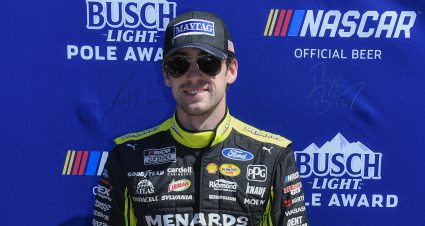 AVONDALE, ARIZONA - MARCH 12: Ryan Blaney, driver of the #12 Menards/Maytag Ford, poses for photos after winning the pole award during qualifying for the Ruoff Mortgage 500 at Phoenix Raceway on March 12, 2022 in Avondale, Arizona. (Photo by Logan Riely/Getty Images) | Getty Images