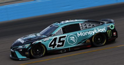 Kurt Busch’s 2022 #45 Monster Energy Toyota paint scheme.