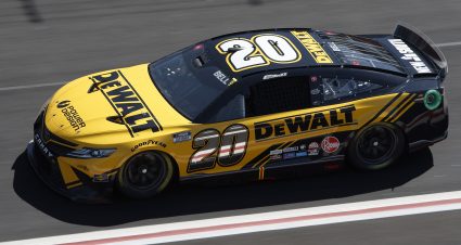 Christopher Bell’s 2022 #20 DeWalt Toyota paint scheme.
