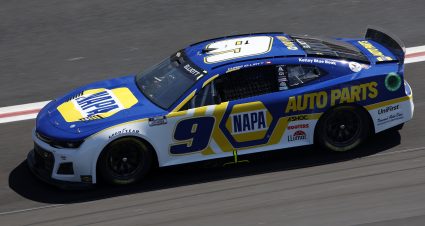 HAMPTON, GEORGIA - MARCH 19: Chase Elliott, driver of the #9 NAPA Auto Parts Chevrolet, drives during practice for the NASCAR Cup Series Folds of Honor QuikTrip 500 at Atlanta Motor Speedway on March 19, 2022 in Hampton, Georgia. (Photo by Sean Gardner/Getty Images) | Getty Images