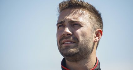 HAMPTON, GEORGIA - MARCH 19: Ty Majeski, driver of the #66 American Racing Wheels Toyota, waits on the grid prior to the NASCAR Camping World Truck Series Fr8 208 at Atlanta Motor Speedway on March 19, 2022 in Hampton, Georgia. (Photo by Sean Gardner/Getty Images) | Getty Images