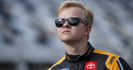 DAYTONA BEACH, FLORIDA - FEBRUARY 18: Tyler Ankrum, driver of the #16 LiUNA! Toyota, waits on the grid during qualifying for the NASCAR Camping World Truck Series NextEra Energy 250 at Daytona International Speedway on February 18, 2022 in Daytona Beach, Florida. (Photo by Sean Gardner/Getty Images) | Getty Images