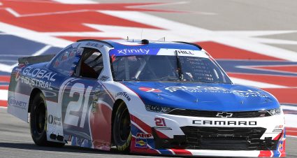 AUSTIN, TEXAS - MARCH 25: Austin Hill, driver of the #21 Global Industrial Chevrolet, drives during qualifying for the NASCAR Xfinity Series Pit Boss 250 at Circuit of The Americas on March 25, 2022 in Austin, Texas. (Photo by Logan Riely/Getty Images) | Getty Images