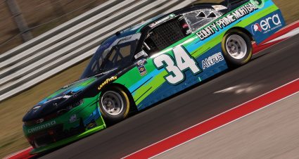 AUSTIN, TEXAS - MARCH 25: Jesse Iwuji, driver of the #34 Equity Prime Mortgage Chevrolet, drives during practice for the NASCAR Xfinity Series Pit Boss 250 at Circuit of The Americas on March 25, 2022 in Austin, Texas. (Photo by Dylan Buell/Getty Images) | Getty Images