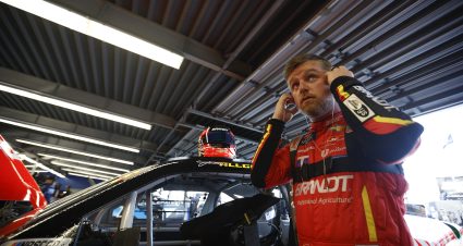 DAYTONA BEACH, FLORIDA - FEBRUARY 18: Justin Allgaier, driver of the #7 BRANDT Chevrolet, prepares in the garage area during practice for the NASCAR Xfinity Series Beef. It's What's For Dinner. 300 at Daytona International Speedway on February 18, 2022 in Daytona Beach, Florida. (Photo by Sean Gardner/Getty Images) | Getty Images