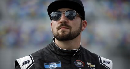DAYTONA BEACH, FLORIDA - FEBRUARY 18: Spencer Boyd, driver of the #12 Rimtyme Chevrolet, waits on the grid during qualifying for the NASCAR Camping World Truck Series NextEra Energy 250 at Daytona International Speedway on February 18, 2022 in Daytona Beach, Florida. (Photo by Sean Gardner/Getty Images) | Getty Images