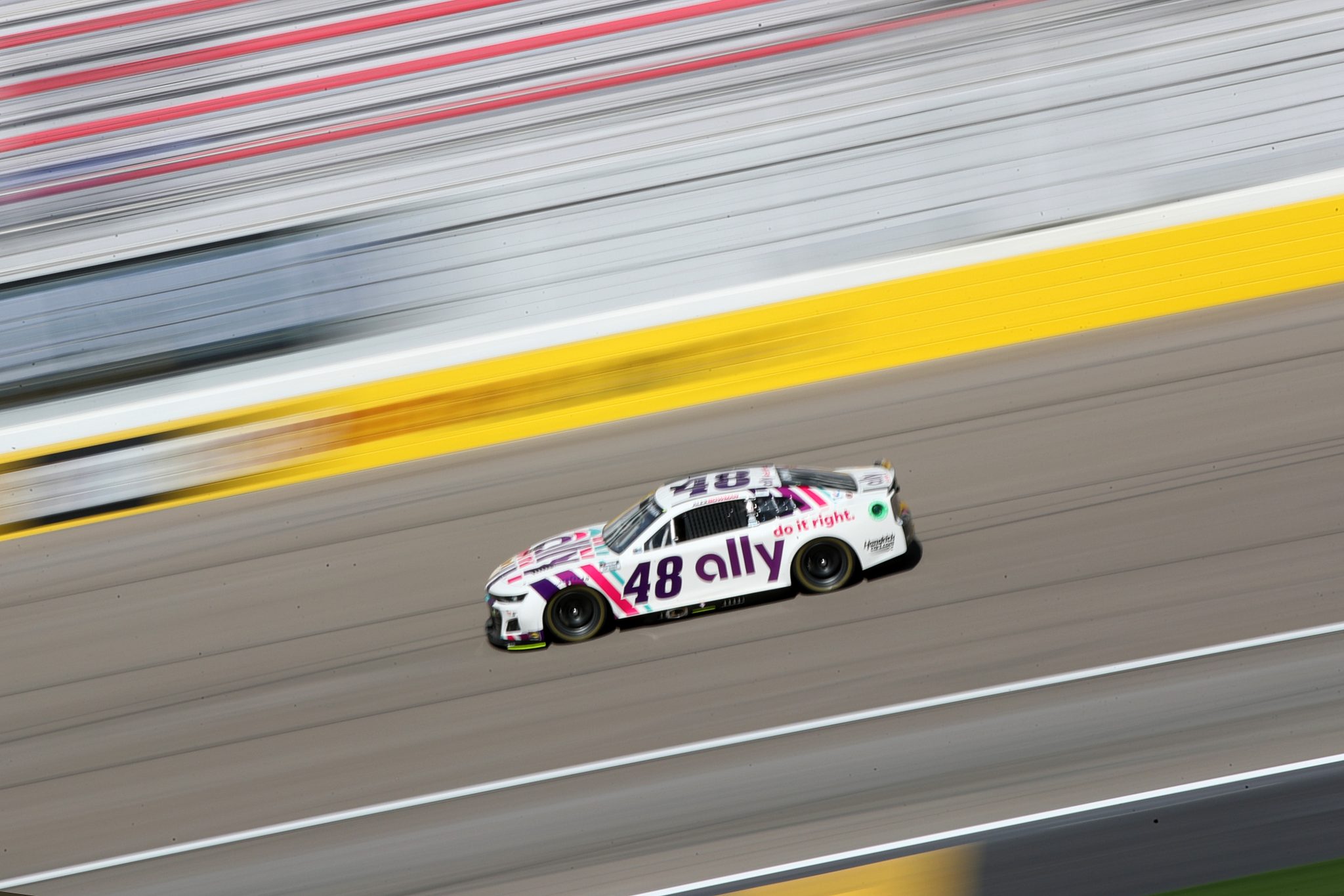 LAS VEGAS, NEVADA - MARCH 05: Alex Bowman, driver of the #48 Ally Chevrolet, drives during practice for NASCAR Cup Series Pennzoil 400 at Las Vegas Motor Speedway on March 05, 2022 in Las Vegas, Nevada. (Photo by Meg Oliphant/Getty Images) | Getty Images