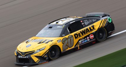 LAS VEGAS, NEVADA - MARCH 05: Christopher Bell, driver of the #20 DeWalt Toyota, drives during qualifying for the NASCAR Cup Series Pennzoil 400 at Las Vegas Motor Speedway on March 05, 2022 in Las Vegas, Nevada. (Photo by Dylan Buell/Getty Images) | Getty Images