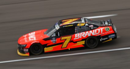 LAS VEGAS, NEVADA - MARCH 05: Justin Allgaier, driver of the #7 BRANDT Chevrolet, drives during the NASCAR Xfinity Series Alsco Uniforms 300 at Las Vegas Motor Speedway on March 05, 2022 in Las Vegas, Nevada. (Photo by Meg Oliphant/Getty Images) | Getty Images