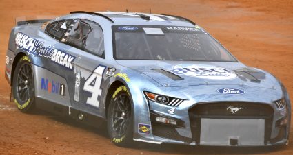 BRISTOL, TENNESSEE - APRIL 15: Kevin Harvick, driver of the #4 Busch Latte Ford, drives during first practice for the NASCAR Cup Series Food City Dirt Race at Bristol Motor Speedway on April 15, 2022 in Bristol, Tennessee. (Photo by Logan Riely/Getty Images) | Getty Images