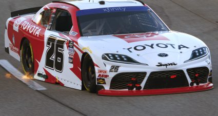 RICHMOND, VIRGINIA - APRIL 02: Derek Griffith, driver of the #26 Toyota Racing Toyota, drives during practice for the NASCAR Xfinity Series ToyotaCare 250 at Richmond Raceway on April 02, 2022 in Richmond, Virginia. (Photo by Jacob Kupferman/Getty Images) | Getty Images