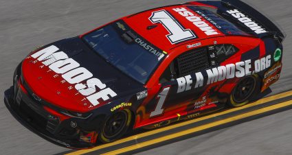 Ross Chastain’s 2022 #1 Moose Fraternity Chevrolet paint scheme.