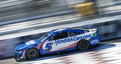RICHMOND, VIRGINIA - APRIL 02: Kyle Larson, driver of the #5 HendrickCars.com Chevrolet, drives during practice for the NASCAR Cup Series Toyota Owners 400 at Richmond Raceway on April 02, 2022 in Richmond, Virginia. (Photo by Jared C. Tilton/Getty Images) | Getty Images