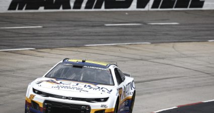 MARTINSVILLE, VIRGINIA - APRIL 08: AJ Allmendinger, driver of the #16 Action Industries Chevrolet, drives during practice for the NASCAR Cup Series Blue-Emu Maximum Pain Relief 400 at Martinsville Speedway on April 08, 2022 in Martinsville, Virginia. (Photo by Jared C. Tilton/Getty Images) | Getty Images