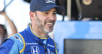 FORT WORTH, TEXAS - MARCH 19: Jimmie Johnson, driver of the #48 Carvana Chip Ganassi Racing Honda, looks on during practice for the NTT IndyCar Series XPEL 375 at Texas Motor Speedway on March 19, 2022 in Fort Worth, Texas. (Photo by James Gilbert/Getty Images) | Getty Images
