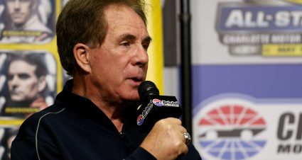 BRISTOL, TN - APRIL 17:  Team owner Darrell Waltrip speaks to the media during a press conference prior to practice for the NASCAR Sprint Cup Series Food City 500 at Bristol Motor Speedway on April 17, 2015 in Bristol, Tennessee.  (Photo by Sarah Glenn/NASCAR via Getty Images)