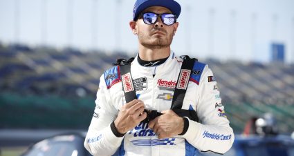 KANSAS CITY, KANSAS - MAY 14: Kyle Larson, driver of the #5 HendrickCars.com Chevrolet, waits on the grid during qualifying for the NASCAR Cup Series AdventHealth 400 at Kansas Speedway on May 14, 2022 in Kansas City, Kansas. (Photo by Sean Gardner/Getty Images) | Getty Images